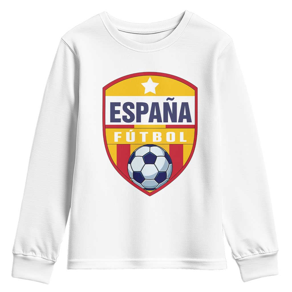 Espana Spain Soccer Football Fan Spanish Flag Youth Sweatshirt TS14 White Print Your Wear