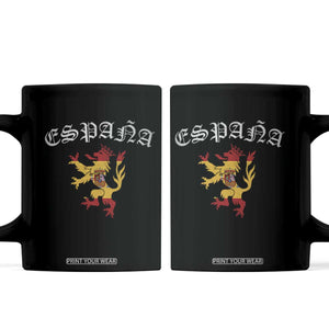 Espana Spain Lion Spanish Flag Spaniard Pride Coffee Mug TS14 Black Print Your Wear