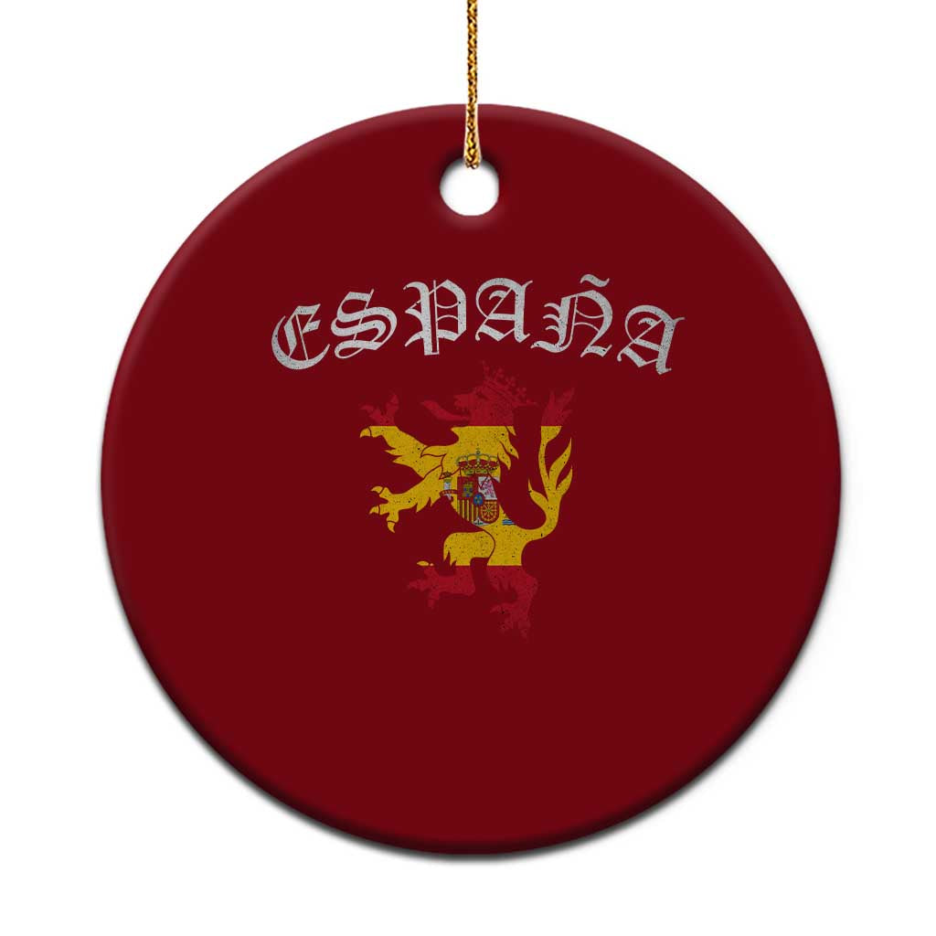 Espana Spain Lion Spanish Flag Spaniard Pride Ceramic Ornament TS14 1pc Red Print Your Wear