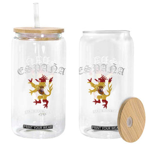 Espana Spain Lion Spanish Flag Spaniard Pride Glass Can TS14 Print Your Wear