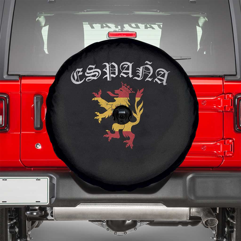 Espana Spain Lion Spanish Flag Spaniard Pride Spare Tire Cover TS14 Black Print Your Wear