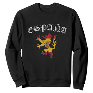 Espana Spain Lion Spanish Flag Spaniard Pride Sweatshirt TS14 Black Print Your Wear