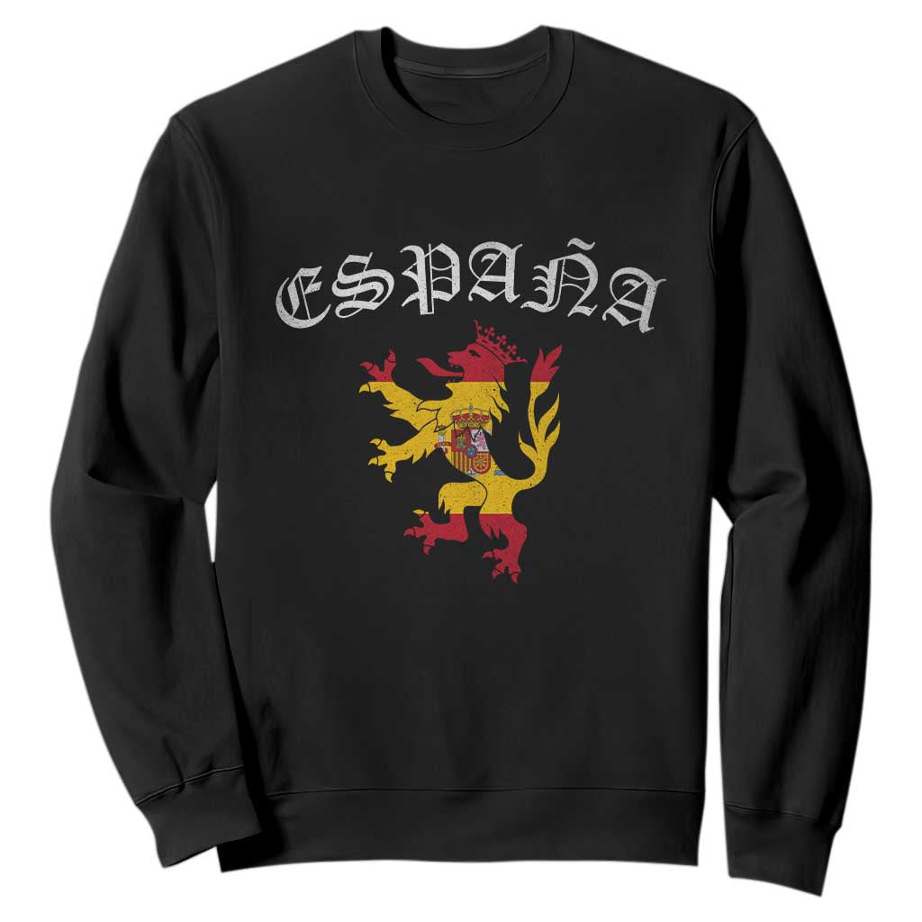 Espana Spain Lion Spanish Flag Spaniard Pride Sweatshirt TS14 Black Print Your Wear