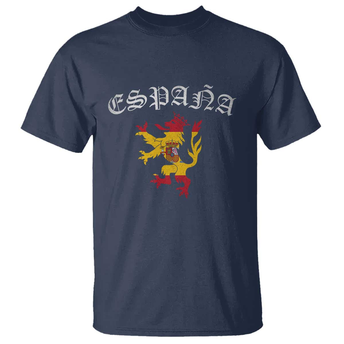 Espana Spain Lion Spanish Flag Spaniard Pride T Shirt TS14 Navy Print Your Wear