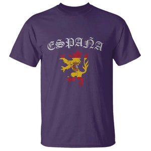 Espana Spain Lion Spanish Flag Spaniard Pride T Shirt TS14 Purple Print Your Wear