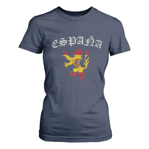 Espana Spain Lion Spanish Flag Spaniard Pride T Shirt For Women TS14 Navy Print Your Wear