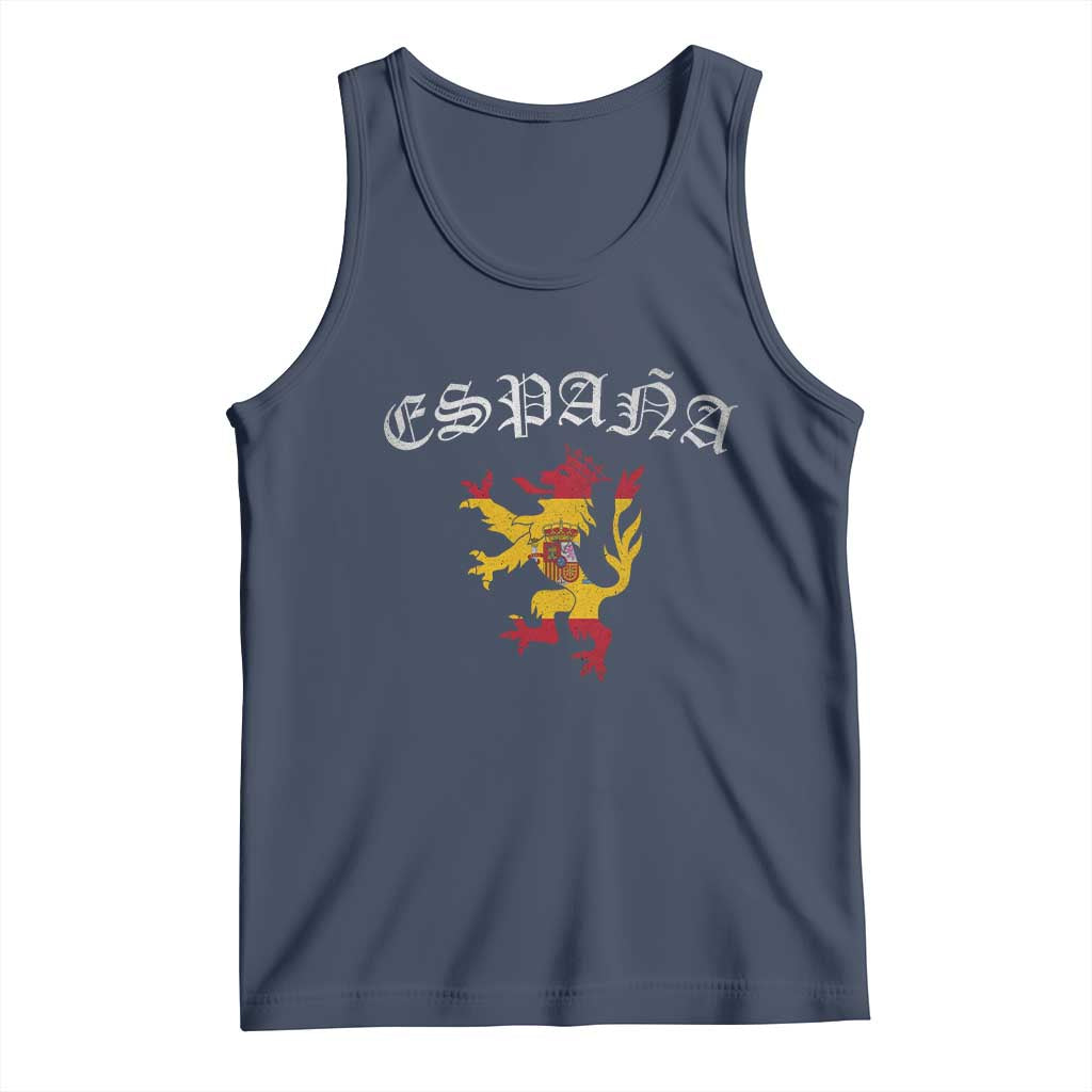 Espana Spain Lion Spanish Flag Spaniard Pride Tank Top TS14 Navy Print Your Wear