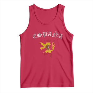 Espana Spain Lion Spanish Flag Spaniard Pride Tank Top TS14 Red Print Your Wear