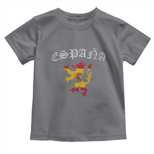 Espana Spain Lion Spanish Flag Spaniard Pride Toddler T Shirt TS14 Charcoal Print Your Wear