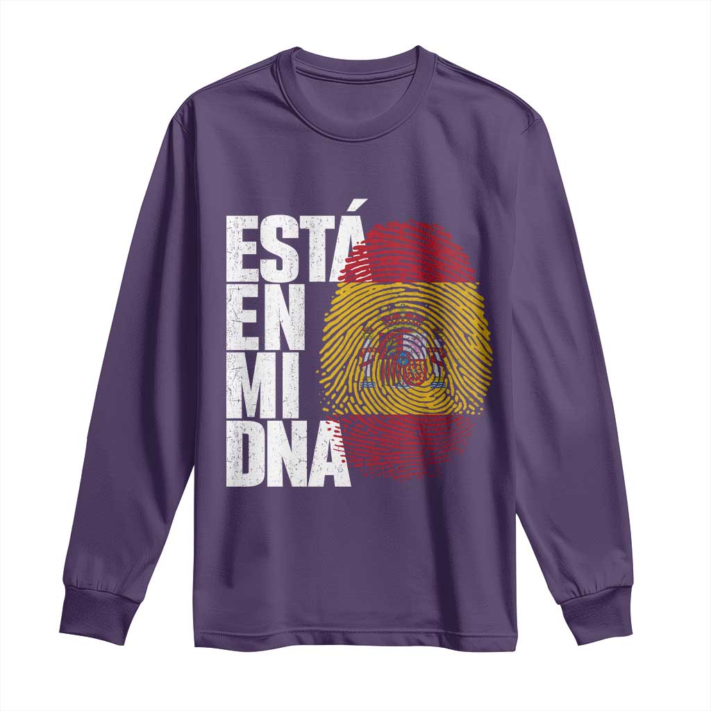 It's in My DNA Espana Spain Spanish Flag Pride Long Sleeve Shirt TS14 Purple Print Your Wear