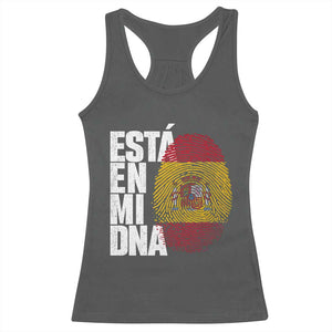 It's in My DNA Espana Spain Spanish Flag Pride Racerback Tank Top TS14 Dark Heather Print Your Wear