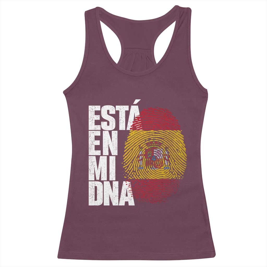 It's in My DNA Espana Spain Spanish Flag Pride Racerback Tank Top TS14 Maroon Print Your Wear