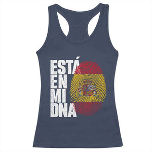 It's in My DNA Espana Spain Spanish Flag Pride Racerback Tank Top TS14 Navy Print Your Wear