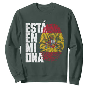 It's in My DNA Espana Spain Spanish Flag Pride Sweatshirt TS14 Dark Forest Green Print Your Wear