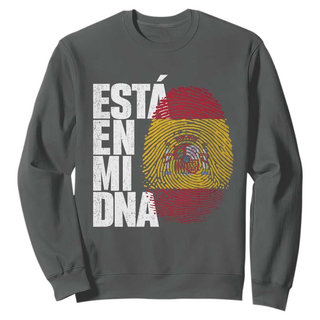 It's in My DNA Espana Spain Spanish Flag Pride Sweatshirt TS14 Dark Heather Print Your Wear