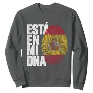 It's in My DNA Espana Spain Spanish Flag Pride Sweatshirt TS14 Dark Heather Print Your Wear