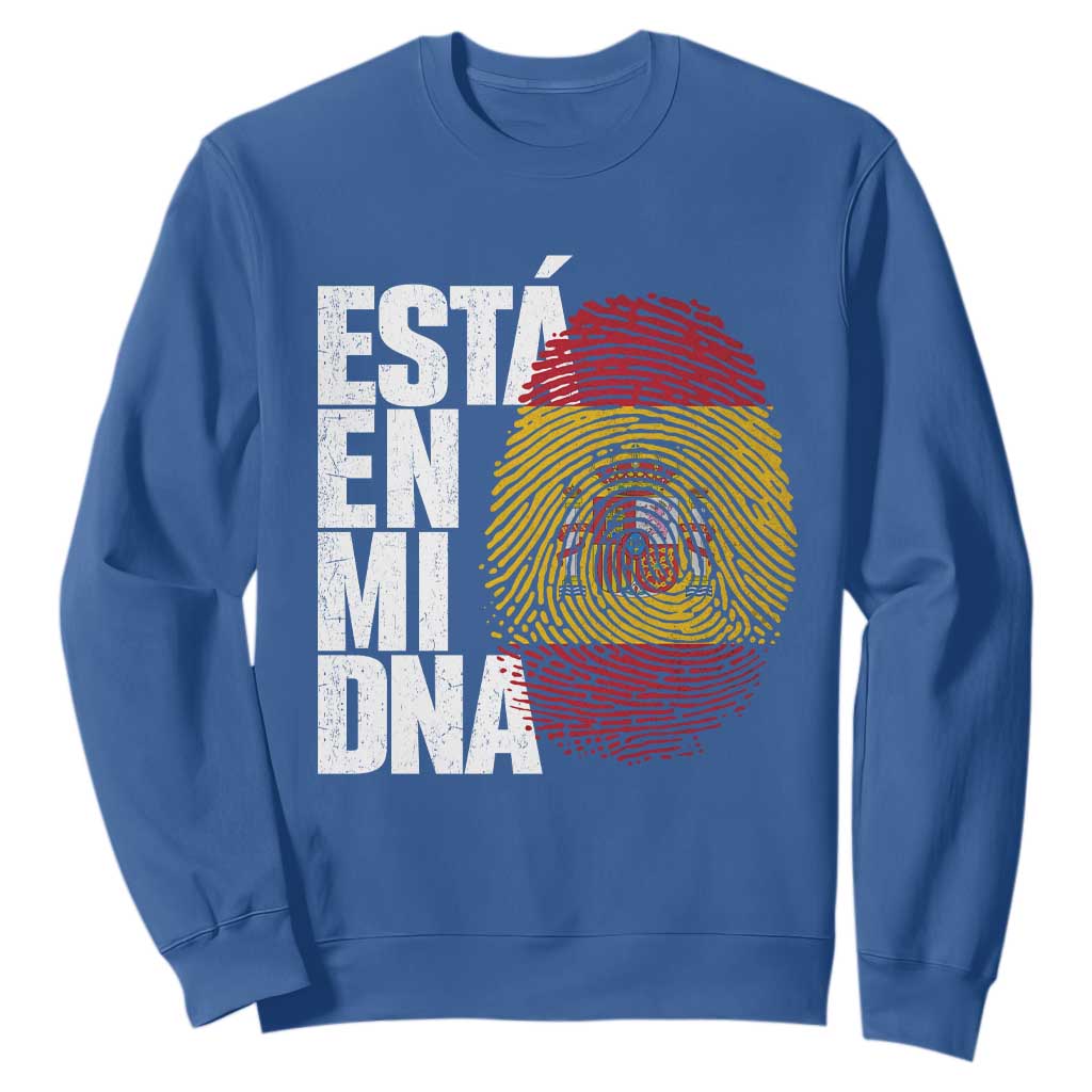 It's in My DNA Espana Spain Spanish Flag Pride Sweatshirt TS14 Royal Blue Print Your Wear