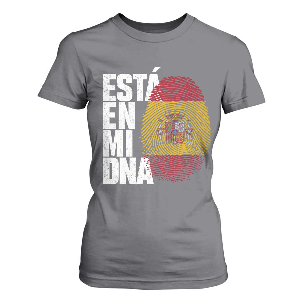 It's in My DNA Espana Spain Spanish Flag Pride T Shirt For Women TS14 Charcoal Print Your Wear