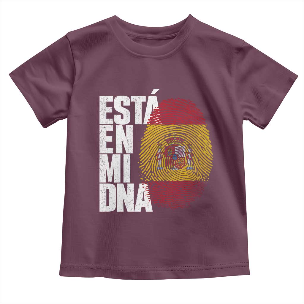 It's in My DNA Espana Spain Spanish Flag Pride Toddler T Shirt TS14 Maroon Print Your Wear