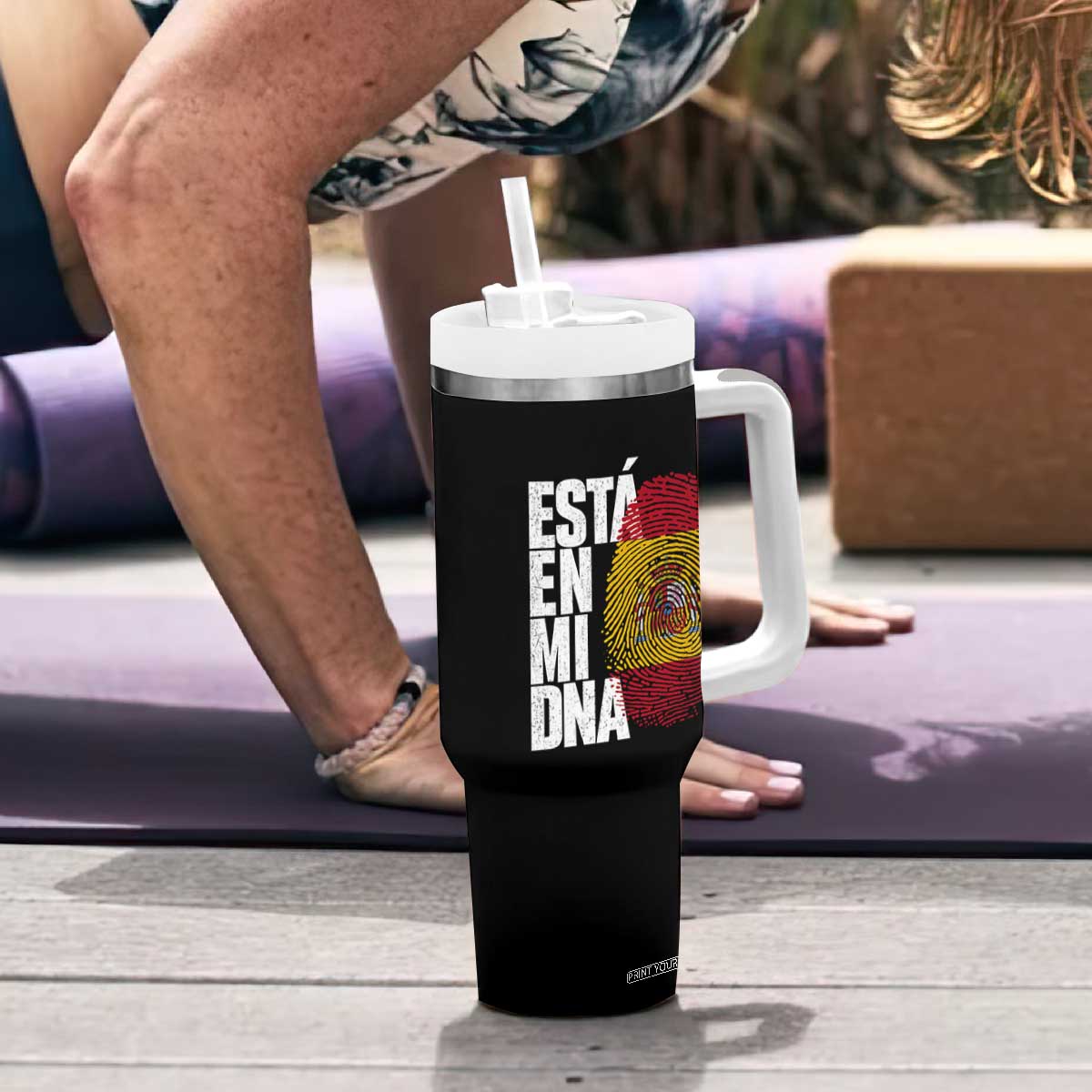 It's in My DNA Espana Spain Spanish Flag Pride Tumbler With Handle TS14 Print Your Wear
