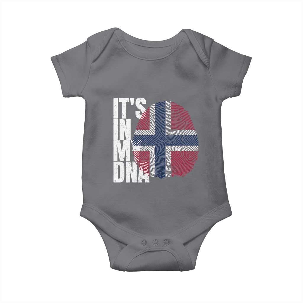 It's in My DNA Norway Norwegian Flag Pride Baby Onesie TS14 Charcoal Print Your Wear