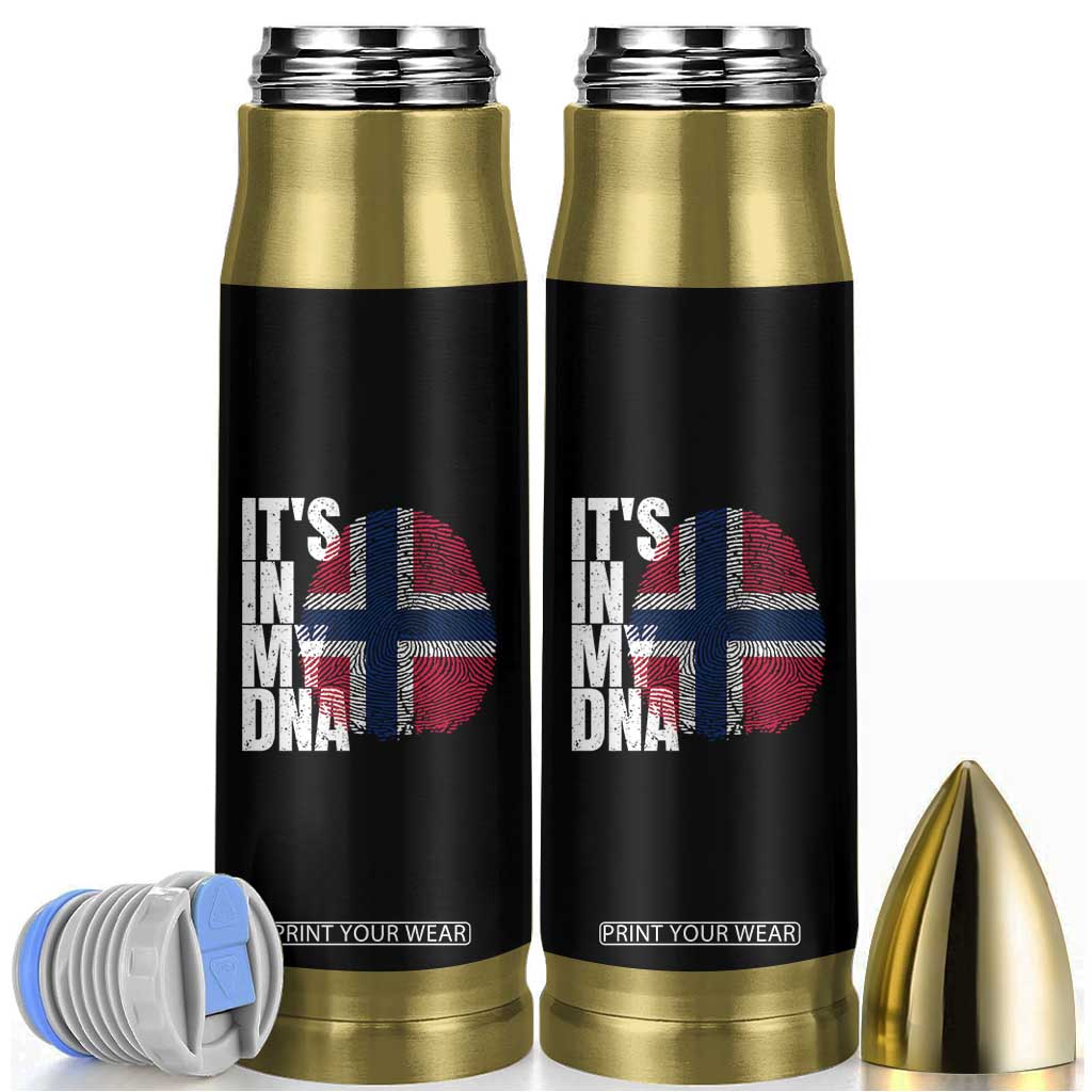 It's in My DNA Norway Norwegian Flag Pride Bullet Tumbler TS14 Black Print Your Wear