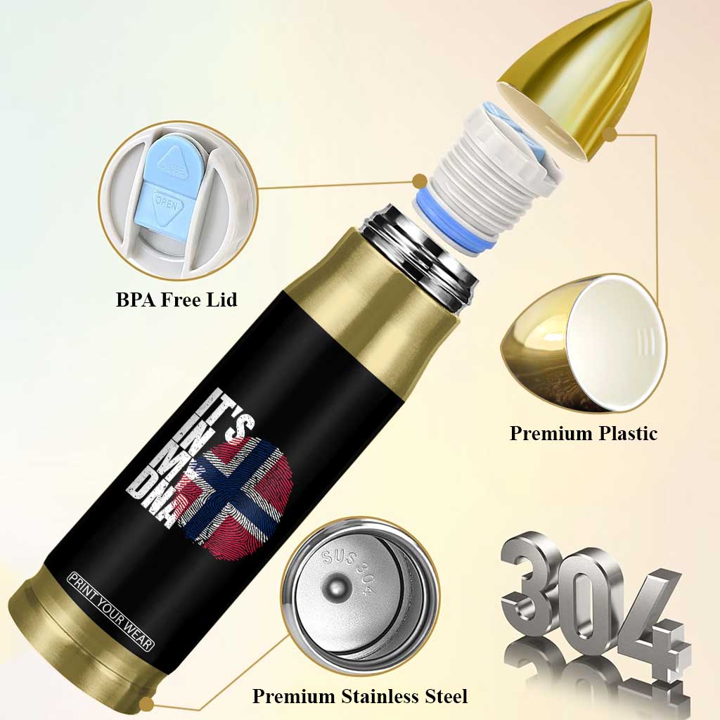 It's in My DNA Norway Norwegian Flag Pride Bullet Tumbler TS14 Print Your Wear