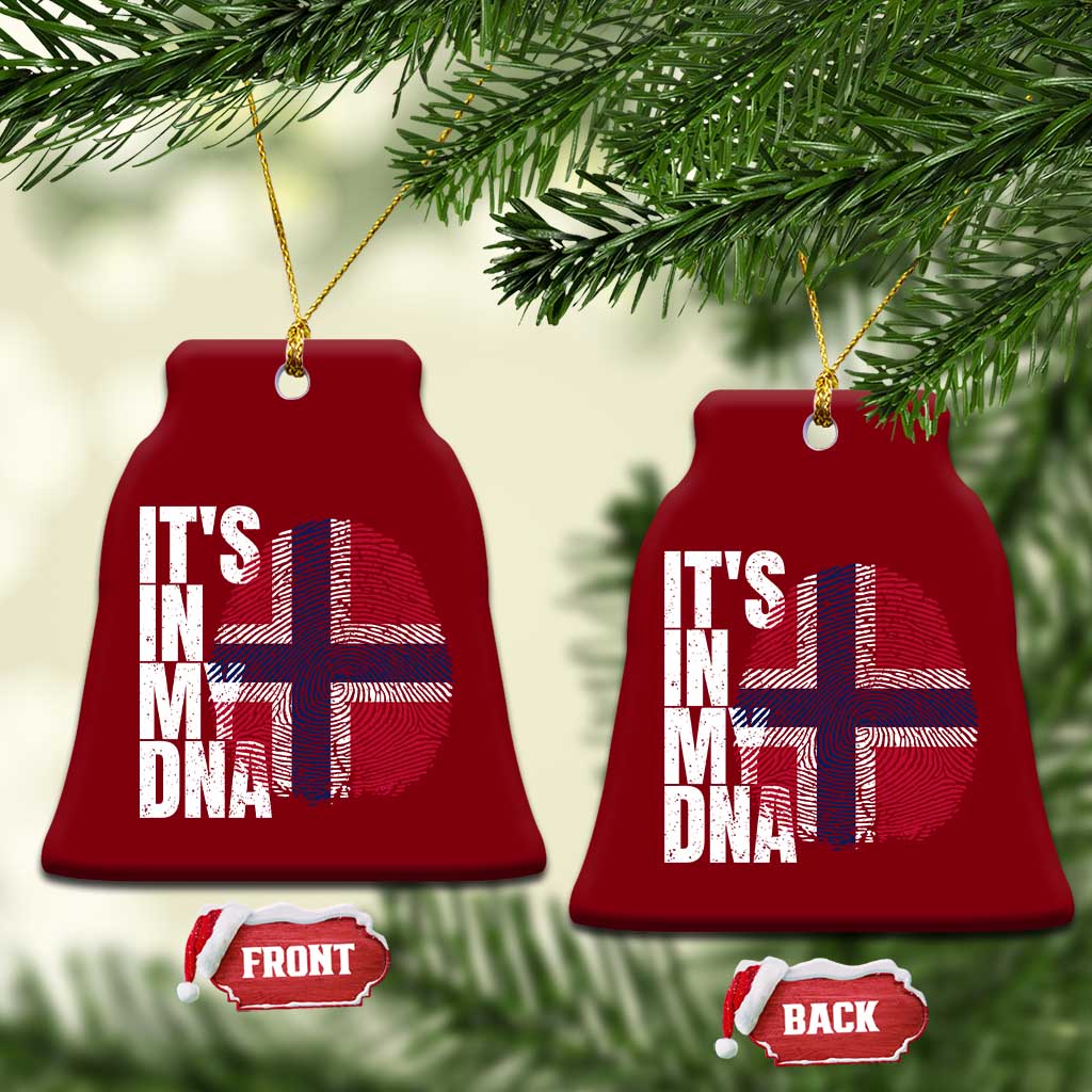 It's in My DNA Norway Norwegian Flag Pride Ceramic Ornament TS14 Print Your Wear