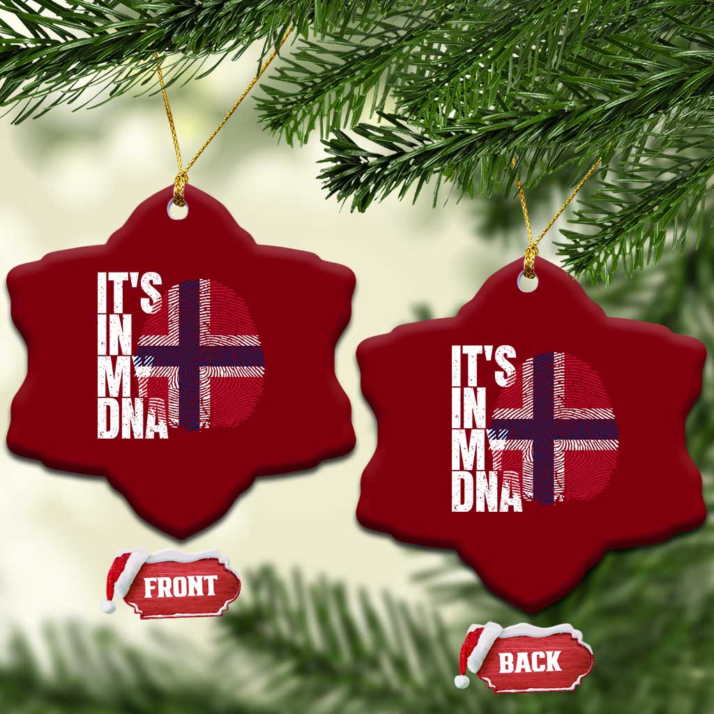 It's in My DNA Norway Norwegian Flag Pride Ceramic Ornament TS14 Print Your Wear