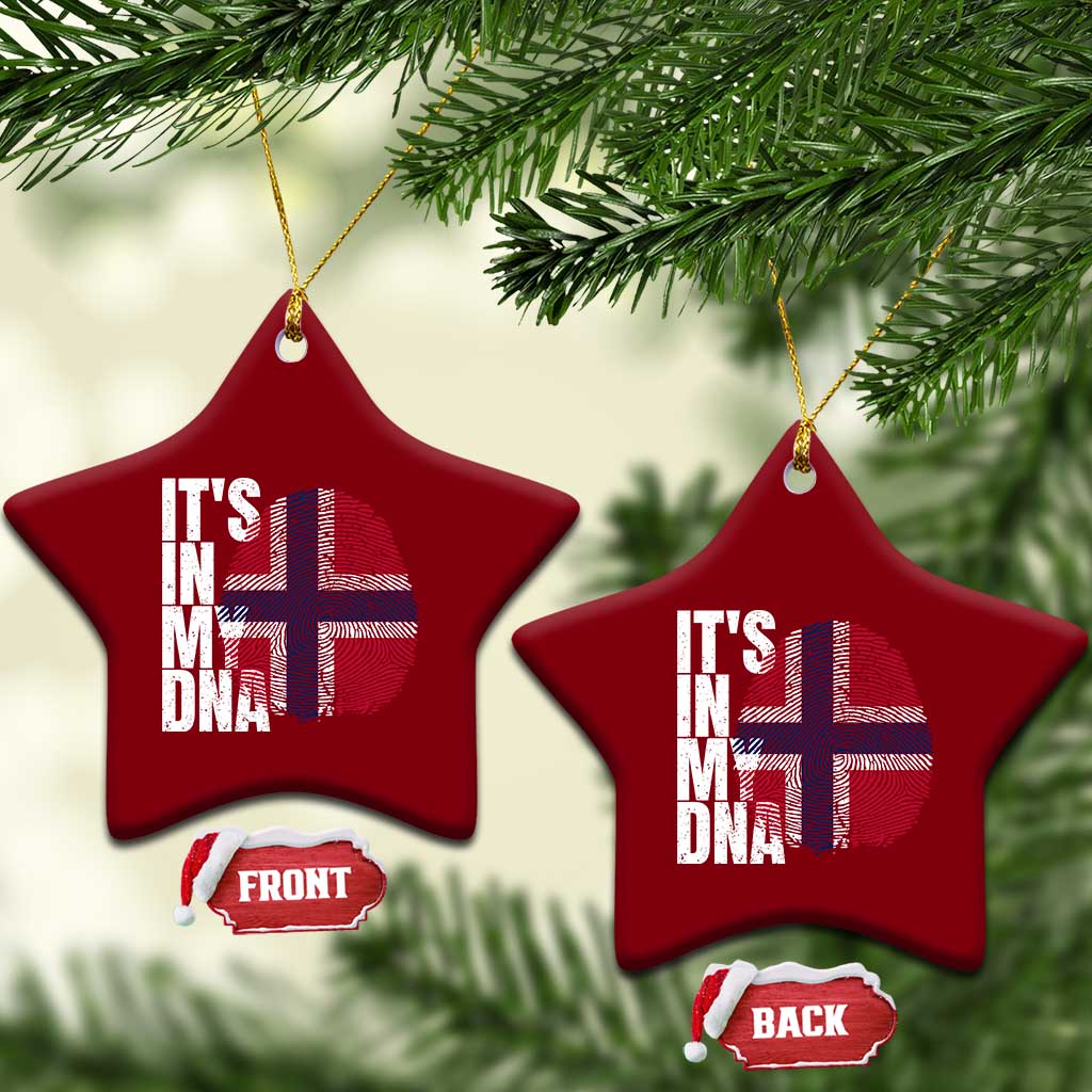 It's in My DNA Norway Norwegian Flag Pride Ceramic Ornament TS14 Print Your Wear