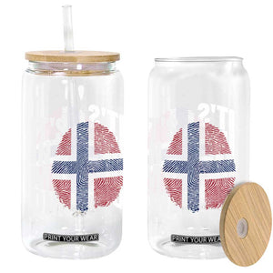 It's in My DNA Norway Norwegian Flag Pride Glass Can TS14 Print Your Wear