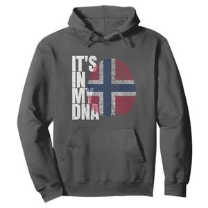 It's in My DNA Norway Norwegian Flag Pride Hoodie TS14 Dark Heather Print Your Wear