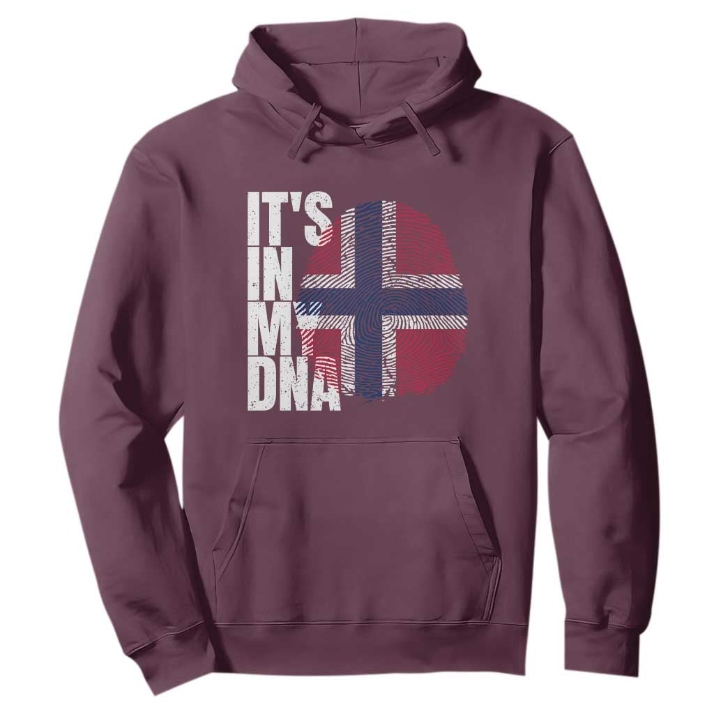 It's in My DNA Norway Norwegian Flag Pride Hoodie TS14 Maroon Print Your Wear