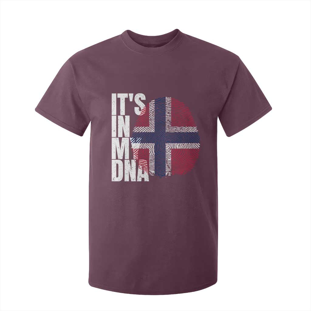 It's in My DNA Norway Norwegian Flag Pride T Shirt For Kid TS14 Maroon Print Your Wear