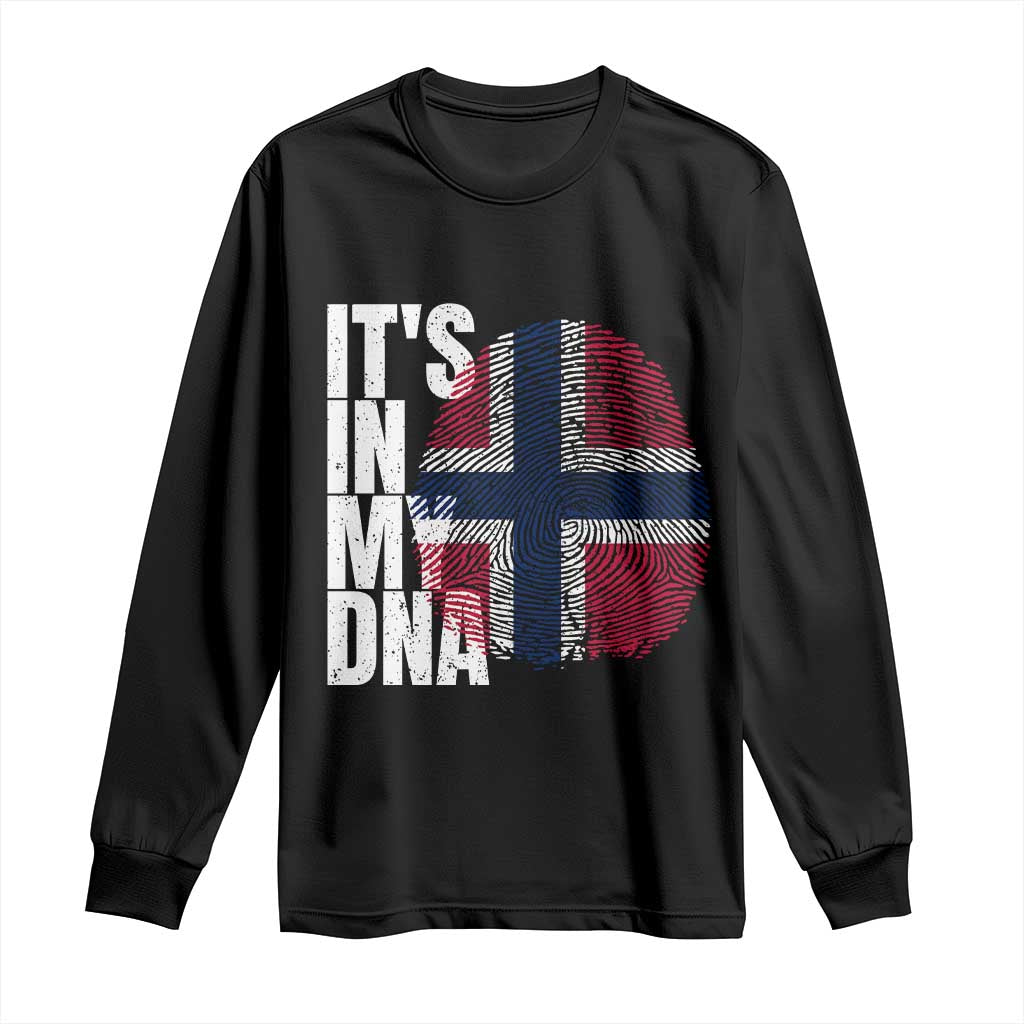 It's in My DNA Norway Norwegian Flag Pride Long Sleeve Shirt TS14 Black Print Your Wear