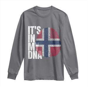 It's in My DNA Norway Norwegian Flag Pride Long Sleeve Shirt TS14 Charcoal Print Your Wear