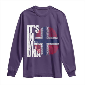 It's in My DNA Norway Norwegian Flag Pride Long Sleeve Shirt TS14 Purple Print Your Wear
