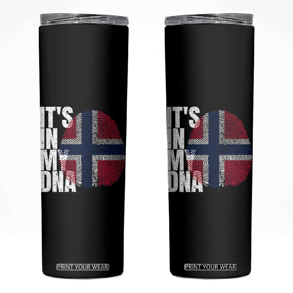 It's in My DNA Norway Norwegian Flag Pride Skinny Tumbler TS14 Black Print Your Wear