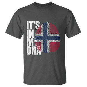 It's in My DNA Norway Norwegian Flag Pride T Shirt TS14 Dark Heather Print Your Wear