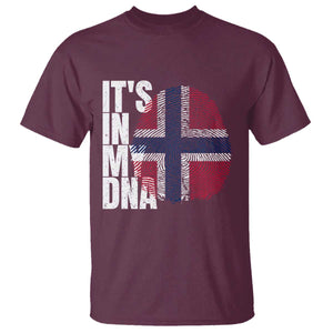 It's in My DNA Norway Norwegian Flag Pride T Shirt TS14 Maroon Print Your Wear