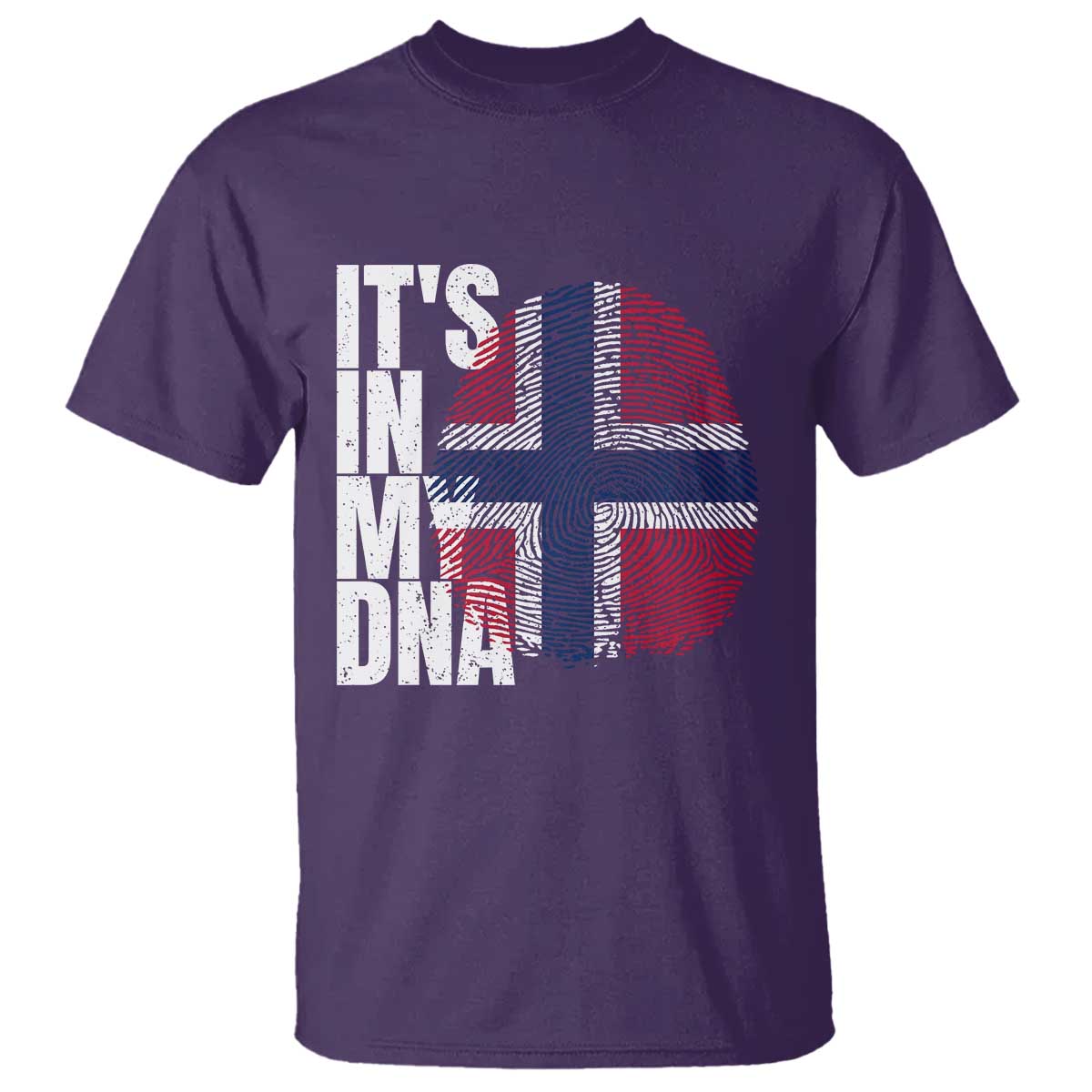 It's in My DNA Norway Norwegian Flag Pride T Shirt TS14 Purple Print Your Wear