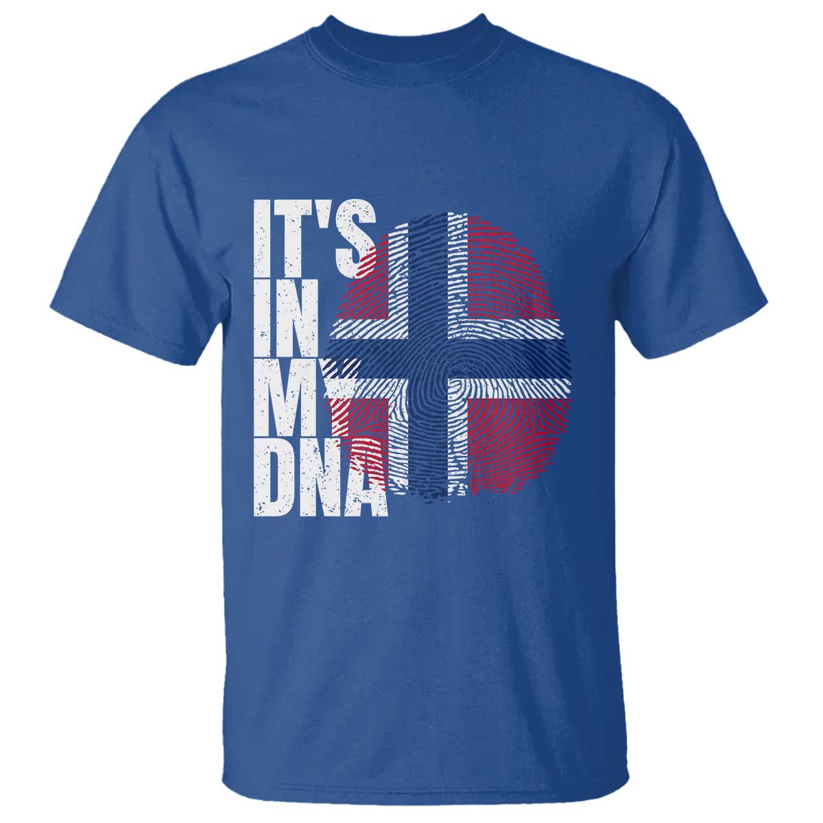 It's in My DNA Norway Norwegian Flag Pride T Shirt TS14 Royal Blue Print Your Wear