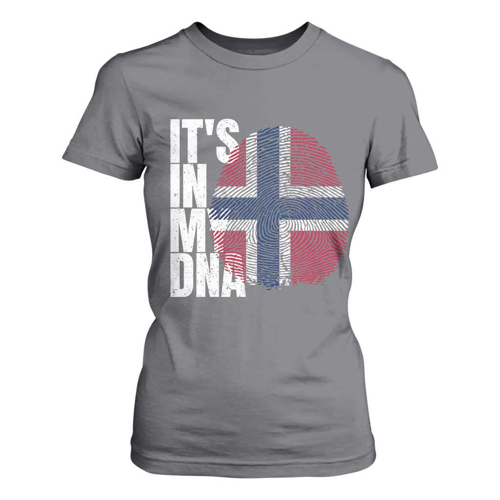 It's in My DNA Norway Norwegian Flag Pride T Shirt For Women TS14 Charcoal Print Your Wear