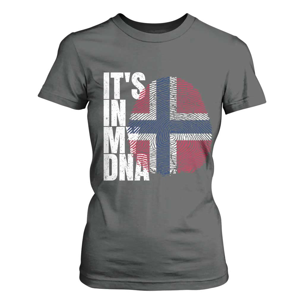 It's in My DNA Norway Norwegian Flag Pride T Shirt For Women TS14 Dark Heather Print Your Wear