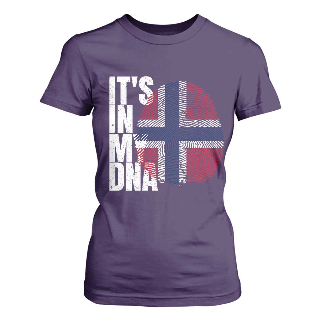 It's in My DNA Norway Norwegian Flag Pride T Shirt For Women TS14 Purple Print Your Wear