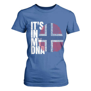 It's in My DNA Norway Norwegian Flag Pride T Shirt For Women TS14 Royal Blue Print Your Wear