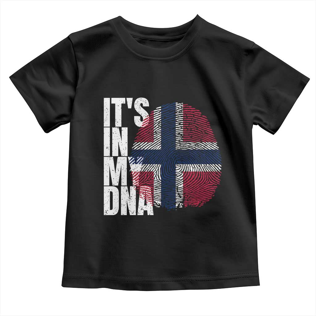 It's in My DNA Norway Norwegian Flag Pride Toddler T Shirt TS14 Black Print Your Wear