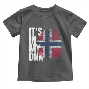 It's in My DNA Norway Norwegian Flag Pride Toddler T Shirt TS14 Dark Heather Print Your Wear