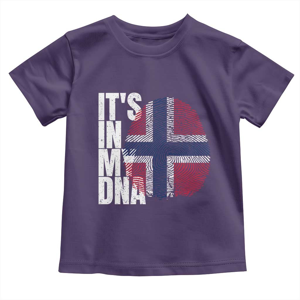 It's in My DNA Norway Norwegian Flag Pride Toddler T Shirt TS14 Purple Print Your Wear