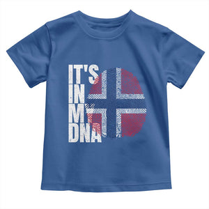 It's in My DNA Norway Norwegian Flag Pride Toddler T Shirt TS14 Royal Blue Print Your Wear